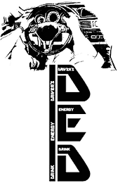 DED DRIVER'S ENERGY DRINK DRINK ENERGY DRIVER'S logo