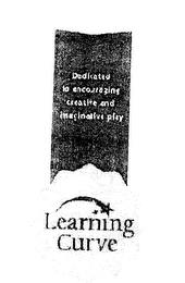DEDICATED TO ENCOURAGING CREATIVE AND IMAGINATIVE PLAY LEARNING CURVE logo