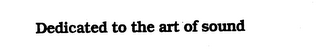DEDICATED TO THE ART OF SOUND logo