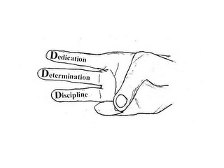 DEDICATION, DETERMINATION, DISCIPLINE logo