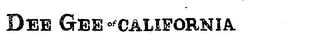 DEE GEE OF CALIFORNIA logo