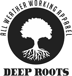 DEEP ROOTS ALL WEATHER WORKING APPAREL logo