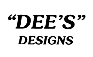 "DEE'S" DESIGNS logo