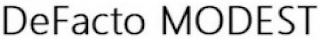 DEFACTO MODEST logo