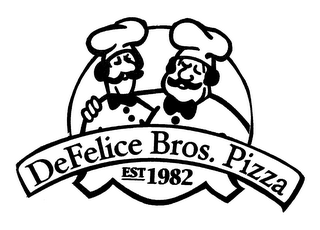 DEFELICE BROS. PIZZA EST 1982 logo