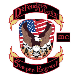 DEFENDERS OF LIBERTY MC SEMPER PROGREDI logo