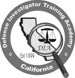 DEFENSE INVESTIGATOR TRAINING ACADEMY DIA EST. 1999 logo