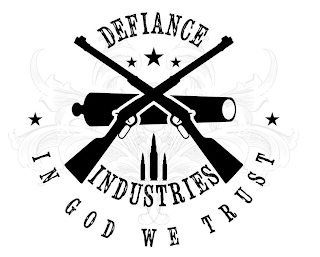 DEFIANCE INDUSTRIES IN GOD WE TRUST logo