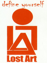 DEFINE YOURSELF LOST ART logo