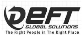 DEFT GLOBAL SOLUTIONS THE RIGHT PEOPLE IN THE RIGHT PLACE logo