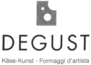 DEGUST KÄSE-KUNST · FORMAGGI D'ARTISTA logo