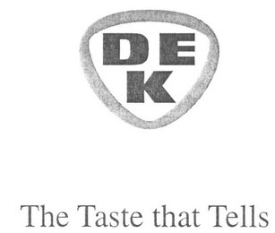 DEK THE TASTE THAT TELLS logo