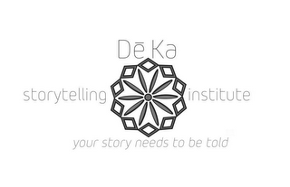 DEKA STORYTELLING INSTITUTE YOUR STORY NEEDS TO BE TOLD logo