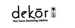 DEKOR.COM YOUR HOME DECORATING SOLUTION logo
