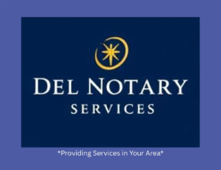 DEL NOTARY SERVICES *PROVIDING SERVICES IN YOUR AREA* logo