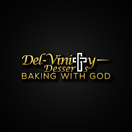 DEL-VINITY DESSERTS  BAKING WITH GOD logo