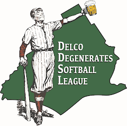 DELCO DEGENERATES SOFTBALL LEAGUE logo