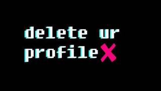 DELETE UR PROFILE X logo