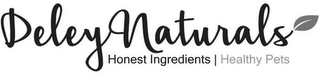 DELEY NATURALS HONEST INGREDIENTS HEALTHY PETS logo