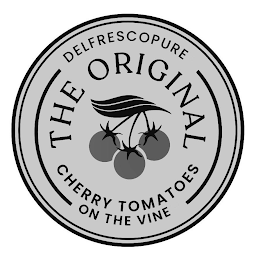 DELFRESCOPURE THE ORIGINAL CHERRY TOMATOES ON THE VINE logo