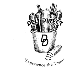 DELI DIRECT DD "EXPERIENCE THE TASTE" logo
