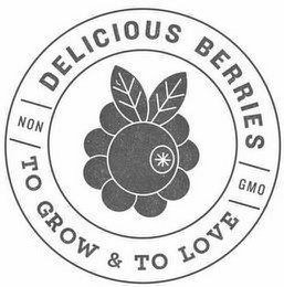 DELICIOUS BERRIES TO GROW & TO LOVE NONGMO logo