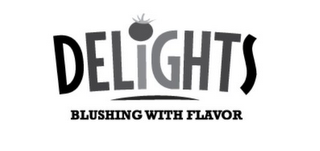 DELIGHTS BLUSHING WITH FLAVOR logo