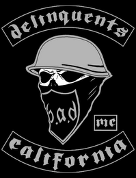 DELINQUENTS MC CALIFORNIA B.A.D logo