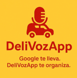 DELIVOZAPP GOOGLE TE LLEVA. DELIVOZAPP TE ORGANIZA. logo