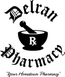 DELRAN PHARMACY "YOUR HOMETOWN PHARMACY" logo
