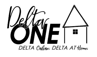 DELTA ONE DELTA ONLINE. DELTA AT HOME. logo