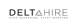 DELTAHIRE STOP SEARCHING. START WORKING logo