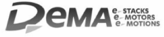 DEMA E-STACKS E-MOTORS E-MOTIONS logo