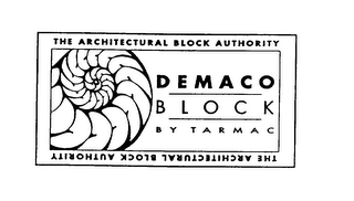 DEMACO BLOCK BY TARMAC THE ARCHITECTURAL BLOCK AUTHORITY logo