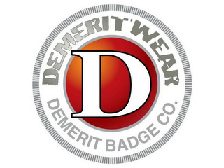 DEMERIT WEAR DEMERIT BADGE CO. D logo