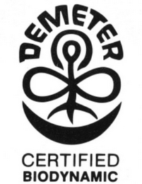 DEMETER CERTIFIED BIODYNAMIC logo