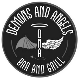 DEMONS AND ANGELS D N A BAR AND GRILL logo