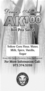 DENISE'S ACASSAN AK100 BON POU SANTE logo