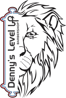 DENNY'S LEVEL UP BARBERSHOP logo