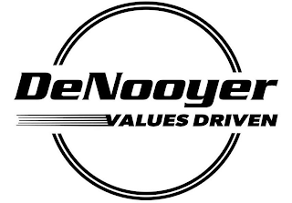 DENOOYER VALUES DRIVEN logo