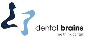DENTAL BRAINS WE THINK DENTAL. logo