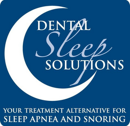 DENTAL SLEEP SOLUTIONS YOUR TREATMENT ALTERNATIVE FOR SLEEP APNEA AND SNORING logo