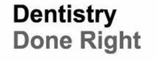 DENTISTRY DONE RIGHT logo