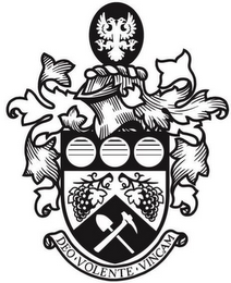 DEO VOLENTE VINCAM logo
