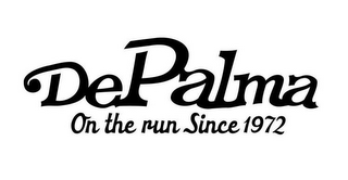 DEPALMA ON THE RUN SINCE 1972 logo
