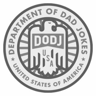 DEPARTMENT OF DAD JOKES UNITED STATES OF AMERICA DODJ USA logo
