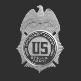 DEPARTMENT OF JUSTICE DRUG ENFORCEMENT ADMINISTRATION US SPECIAL AGENT logo