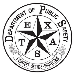 DEPARTMENT OF PUBLIC SAFETY TEXAS COURTESY SERVICE PROTECTION logo