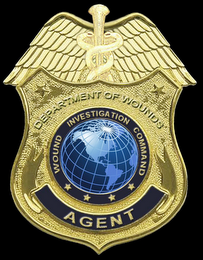 DEPARTMENT OF WOUNDS WOUND INVESTIGATION COMMAND AGENT logo