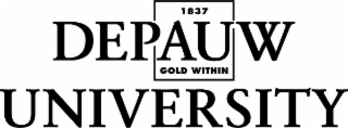 DEPAUW UNIVERSITY GOLD WITHIN 1837 logo